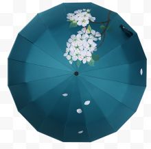 深蓝色雨伞