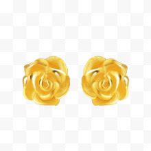 金玫瑰结婚耳钉