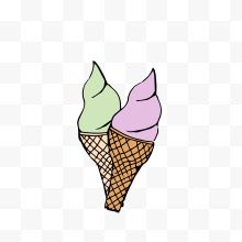 卡通冰淇淋矢量图下载