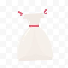 新娘白色礼服矢量图