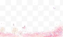 粉色花海底框