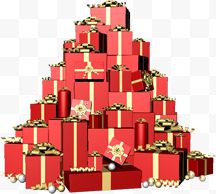 圣诞节红色质感礼盒包装