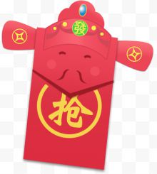 红色 喜庆中国 人物 财神 金融