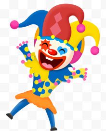 4月1愚人节欢呼小丑设计