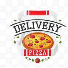 灰色盒装披萨披萨快餐标签