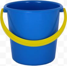 蓝色塑料水桶