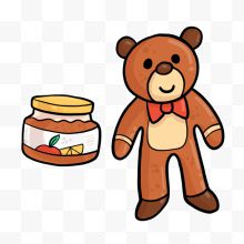 可爱卡通小熊玩具蜂蜜果酱