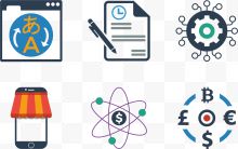 矢量科技信息数据图标集合