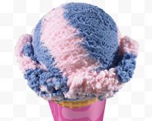 粉蓝相间冰淇淋
