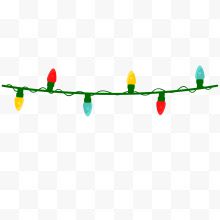 红绿黄色圣诞彩灯串