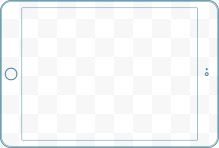 蓝色线框ipad