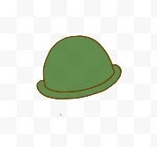 卡通绿色圆帽