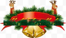 圣诞铃铛装饰麋鹿