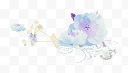 蓝色紫色花朵