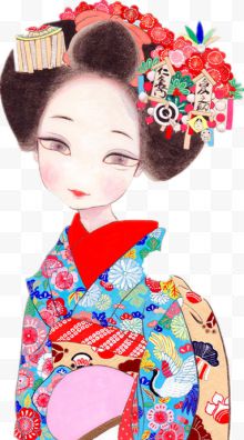 穿日本和服的日本姑娘