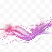 紫色波浪光效线条