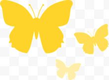 三只黄色蝴蝶