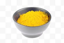 一碗黄色生姜粉