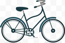 卡通绿色自行车单车...
