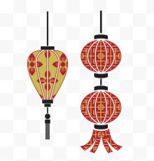 红色喜庆传统灯具
