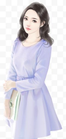 立绘高清人物造型紫色衣服的女人