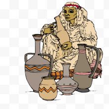 卖陶器的阿富汗妇女