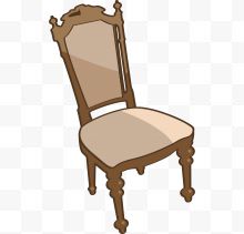 一个矢量褐色椅子