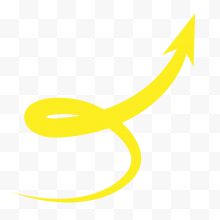 创意黄色蛇形箭头矢量...