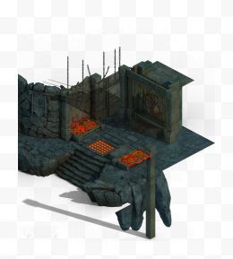游戏场景3D模型牢房酷刑