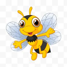 可爱黄色蜜蜂