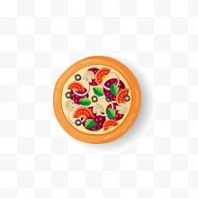 圆形番茄披萨