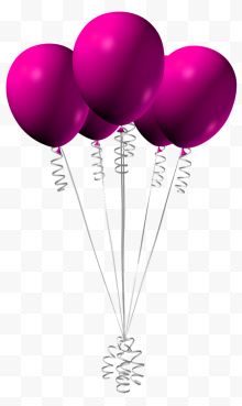 一束紫色气球