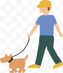 运动散步遛狗的人