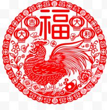 红色中国2017鸡年剪纸样式 唯爱南朋友采集到 最爱哦
