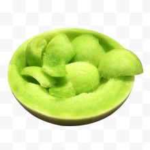 绿色切开的香瓜