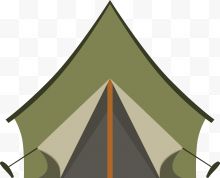 一个矢量绿色帐篷