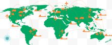 矢量绿色世界地图商务金融
