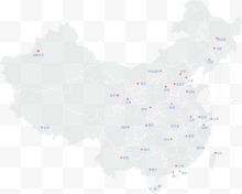 中国城市分布地图