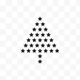 五角星组成的圣诞树