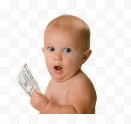 婴儿持有现金