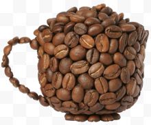 深棕色咖啡豆食物原料...