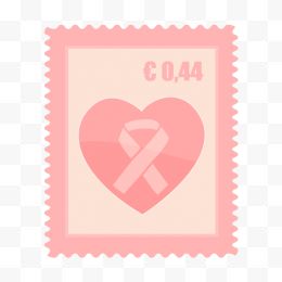 粉红色爱心邮票可爱粉红色文具用品集图标1