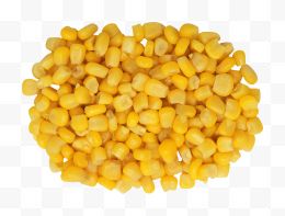 一堆黄色的玉米粒