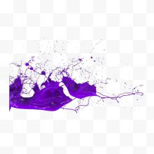 紫色喷溅不规则图形油漆设计