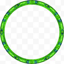 绿色印花圆环