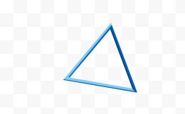 蓝色三角立体图标装饰