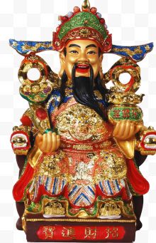 中国风财神爷塑像