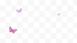 紫色卡通飞舞蝴蝶