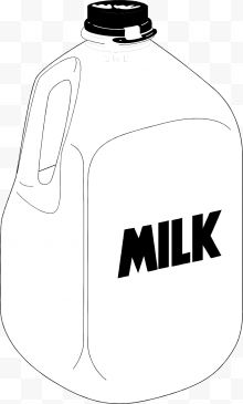 简笔画一瓶牛奶