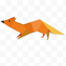卡通创意折纸动物黄鼠狼...